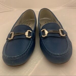 Marc Joseph New York Leather Grand St. Made In Brazil Blue Loafers